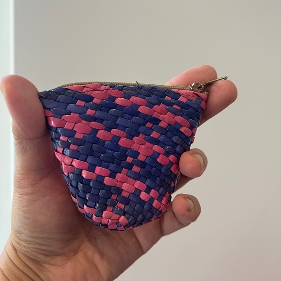 Boho Braided Leaf Coin Purse Woven Natural Palm Wallet Case Bag Kawaii Handmade - Picture 13 of 14